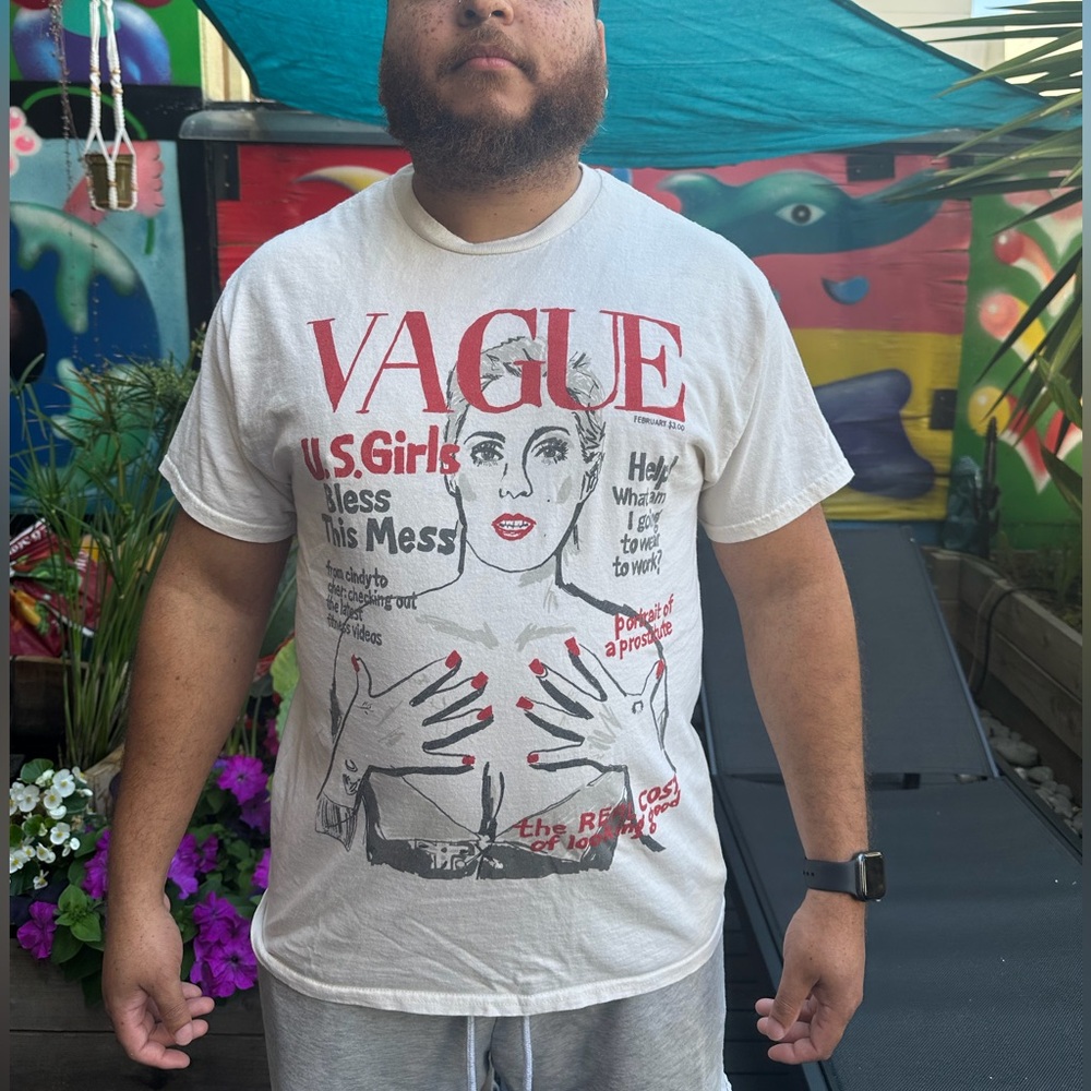 Graphic White T-Shirt for Men -U.S. Girls tour shirt